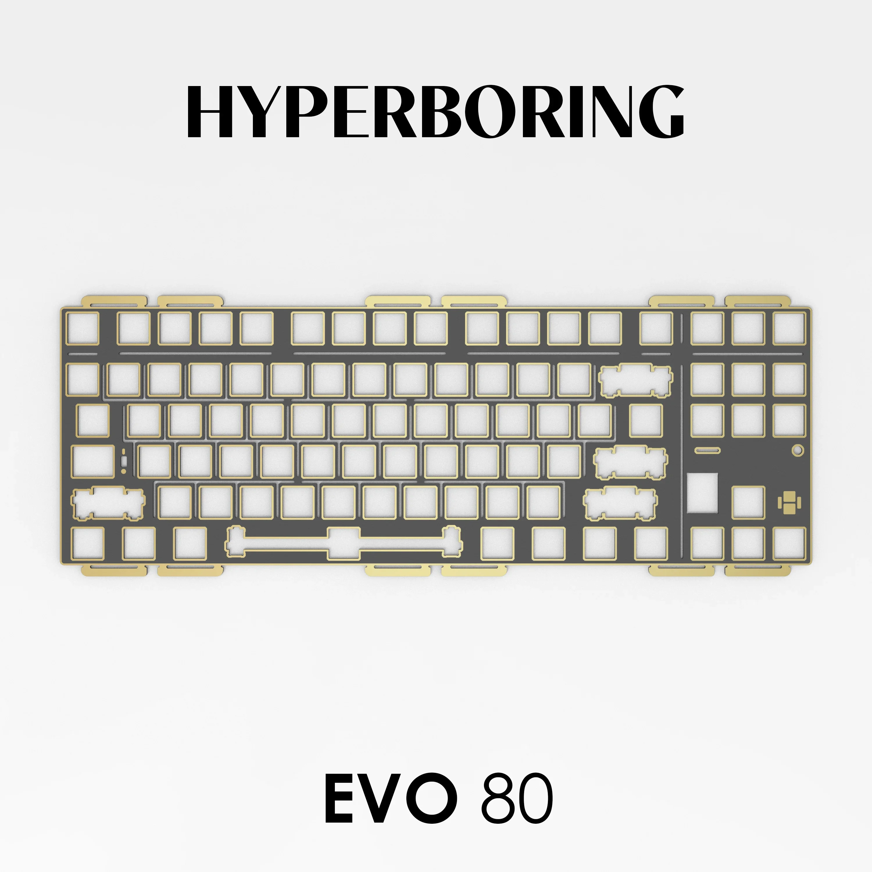 Evoworks EVO80 Tastaturplatte Benutzerdefinierte PP PC FR4 Aluminium Kupfer Positionierungsplatte DIY mechanische Tastatur PCB Spielzubehör