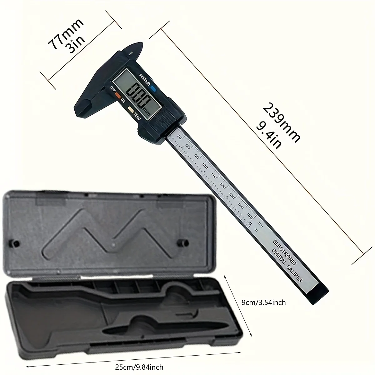 Suwmiarka cyfrowa Narzędzie pomiarowe Mikrometr elektroniczny Suwmiarka, Daj pudełko do przechowywania w prezencie