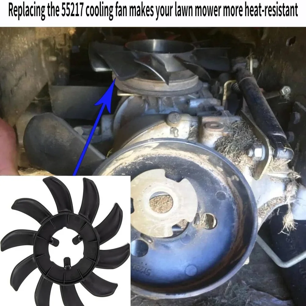 Lawn Mower Drive Fan 7 Inch Replaces Part 55217 and References For 53994 607729 602094 for Consistent Cooling Function