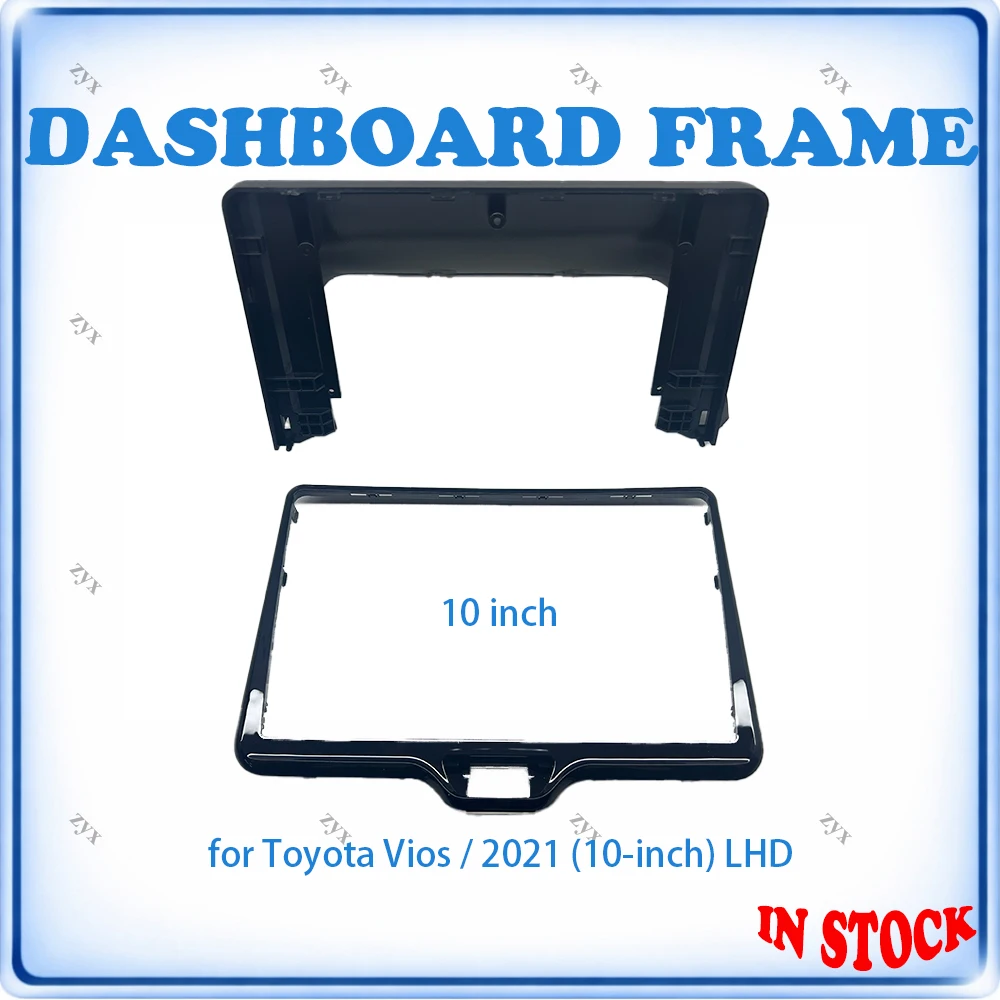 

Car Radio Fascia Frame For Toyota Vios 2021 10 inch LHD Stereo Panel Wiring Harness Power Cable Canbus
