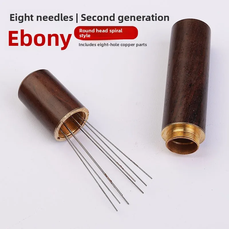 Wood Stainless Steel Coffee Powder Tamper Espresso Powder Stirrer Distributor Leveler WDT Tool Cafe Stirring Barista Accessories view 6