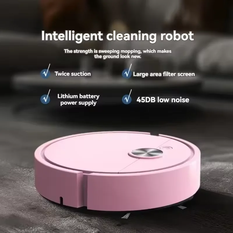 3 in 1 Intelligent Sweeping Robot Vacuum Cleaner Powerful suction Easy to use Suitable for hard floors Pet hair Carpets