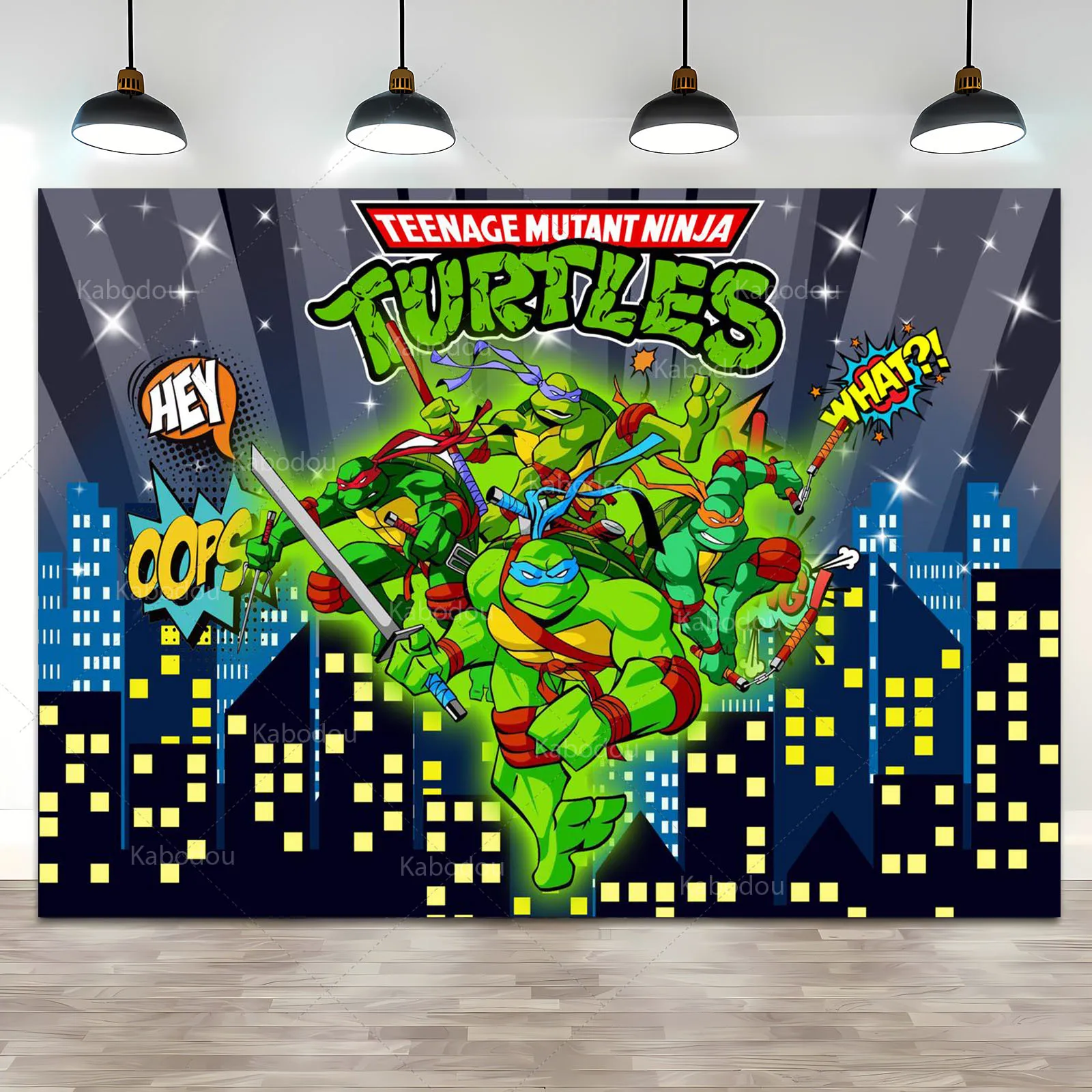 Teenage Mutant Ninja Turtles Party Backdrop Children Boy Birthday  Photograph Background Decoration Tortoise Hero Photo Banner