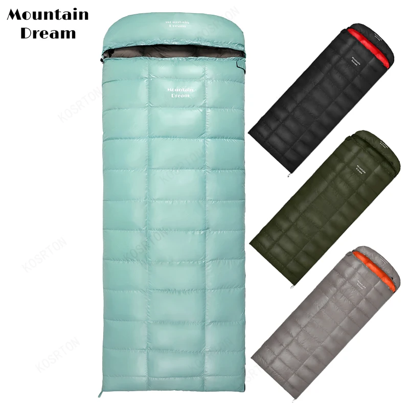 Envelope-style Down Sleeping Bag Ultra-light Goose Down Waterproof Plus Size Winter Warm Travel Hiking Camping Sleeping Bag