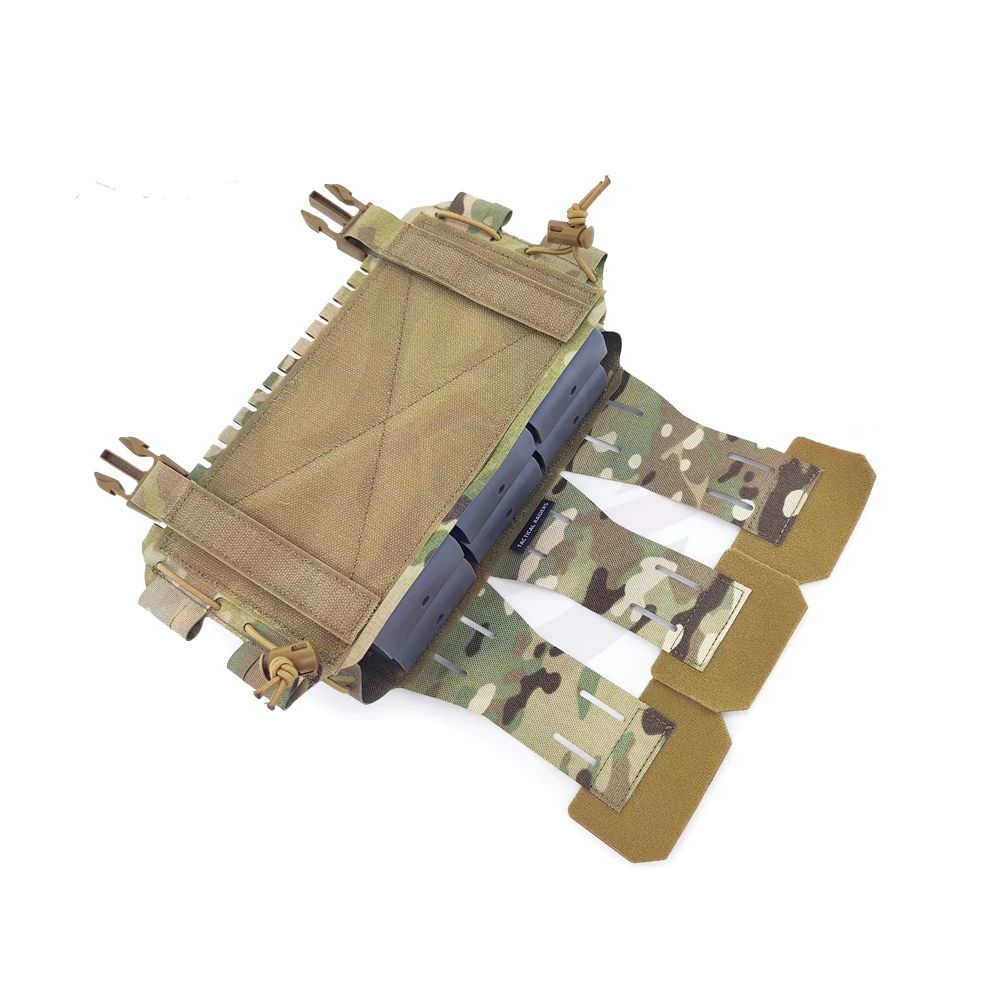 Taktische, verstellbare Brusttasche mit Haupttasche und Frontpanel für ARC Placard V4 Weste, Dreifach-Magazintasche für 5.56 und 7.62 Munition – Detail 2