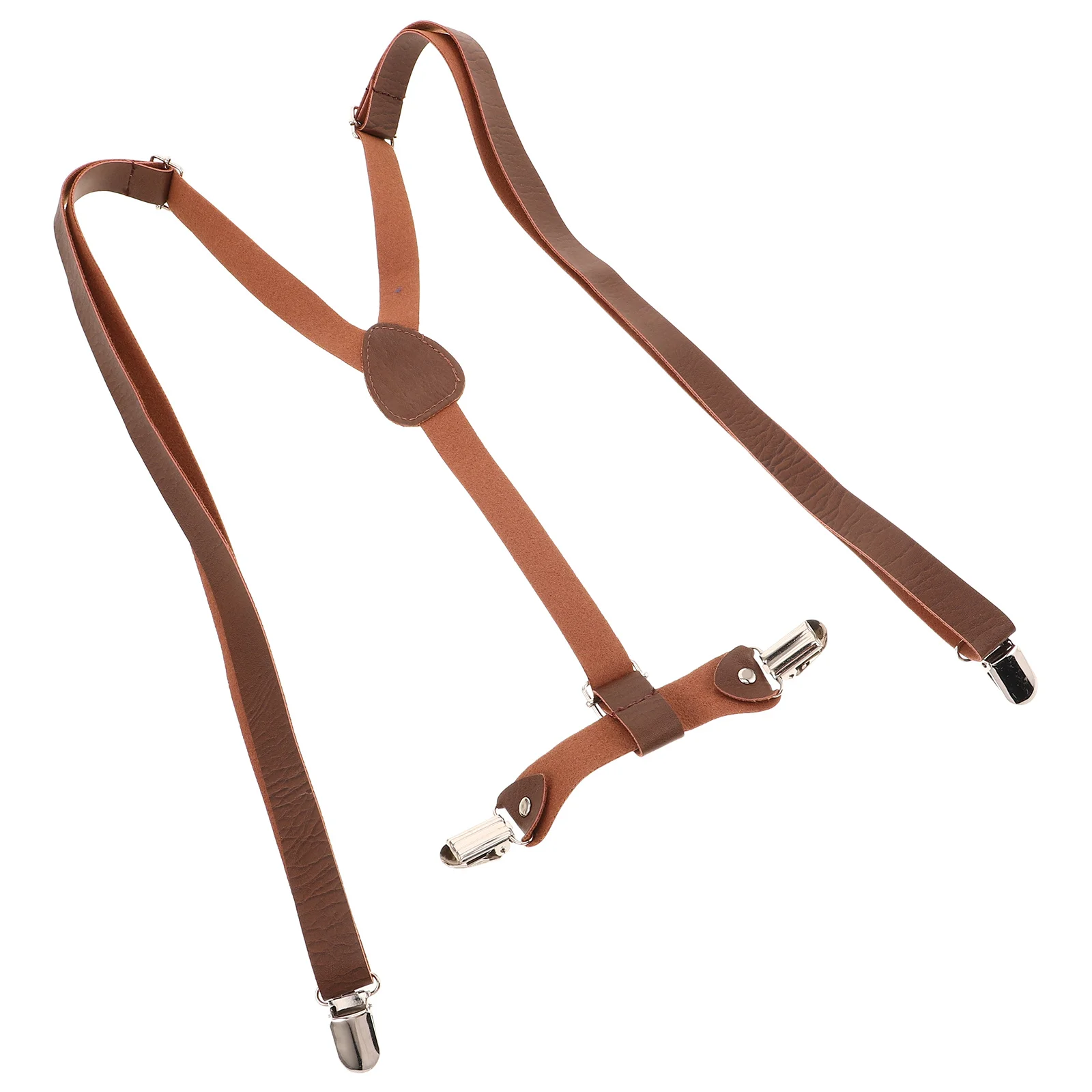 

Heavy Duty Elastic Strap for Suit Suspenders Adjustable Men Comfortable Pant PU Mens