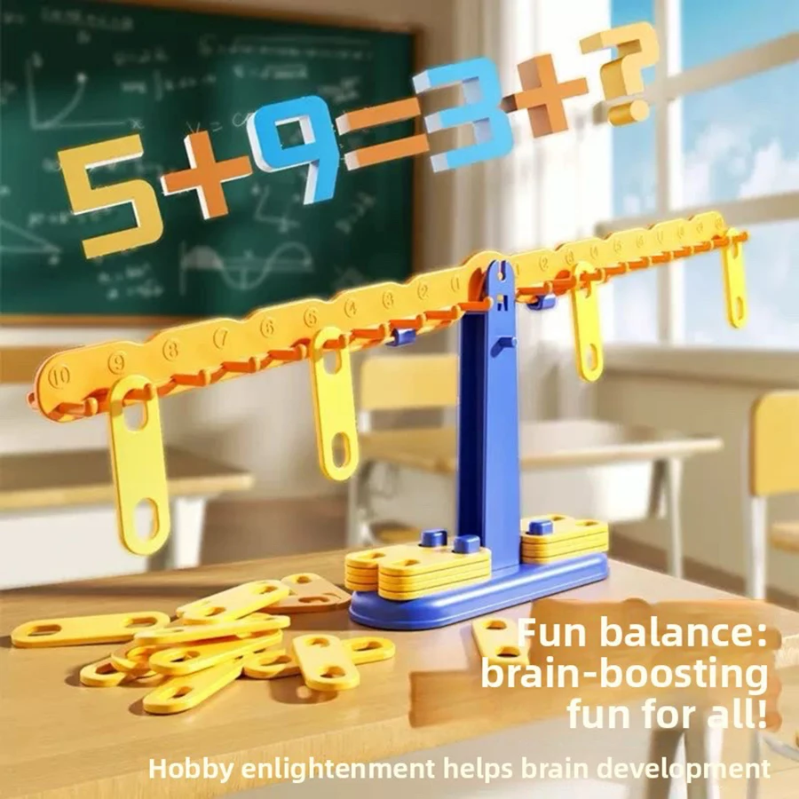 1set Kids Balance Scale Montessori Toys Fun Interactive for Early Math and Number Concepts for Ages 3+ Year   Logic Thinking Toy