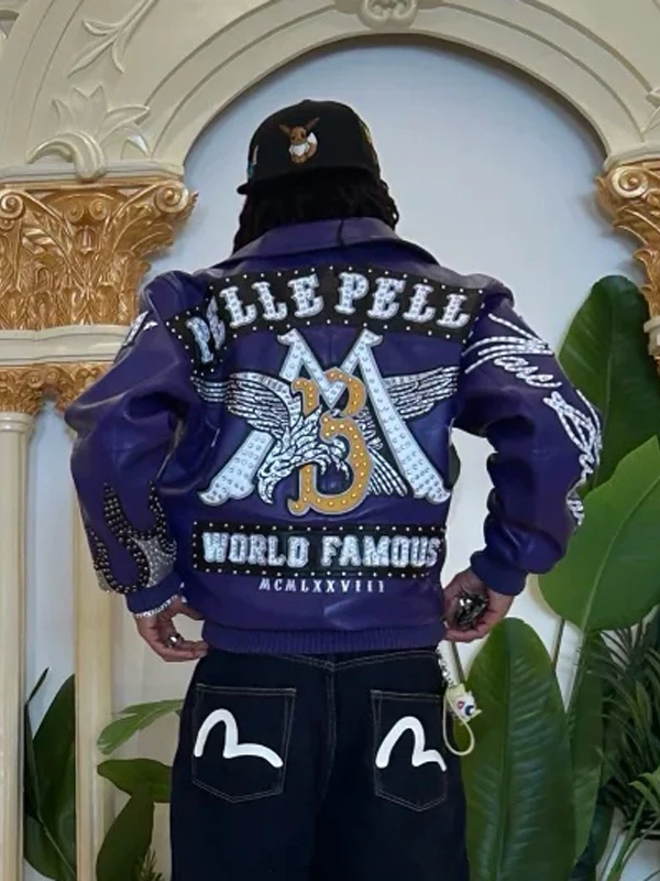 

Мотоциклетная куртка PellePelle Eagle с высококачественной вышивкой, модная повседневная свободная куртка-оверсайз от трендового бренда