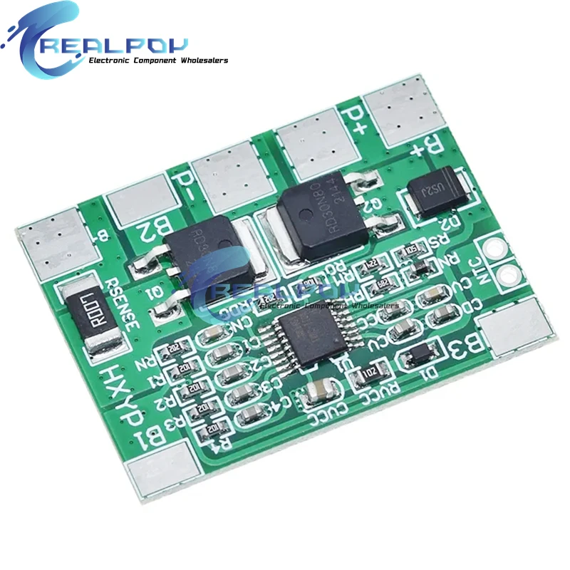 BMS 4S 3.2V 3.7V 8A LiFePO4 / Lithium Battery Charge Protection Board 12.8V 14.4V 18650 32650 Battery Packs 20A Current Limit