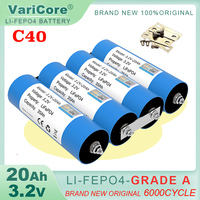 New Original Grade A 3.2V 20Ah battery LiFePO4 phosphate C40 for 12V 24V Golf cart Car motor batteries modification Camp