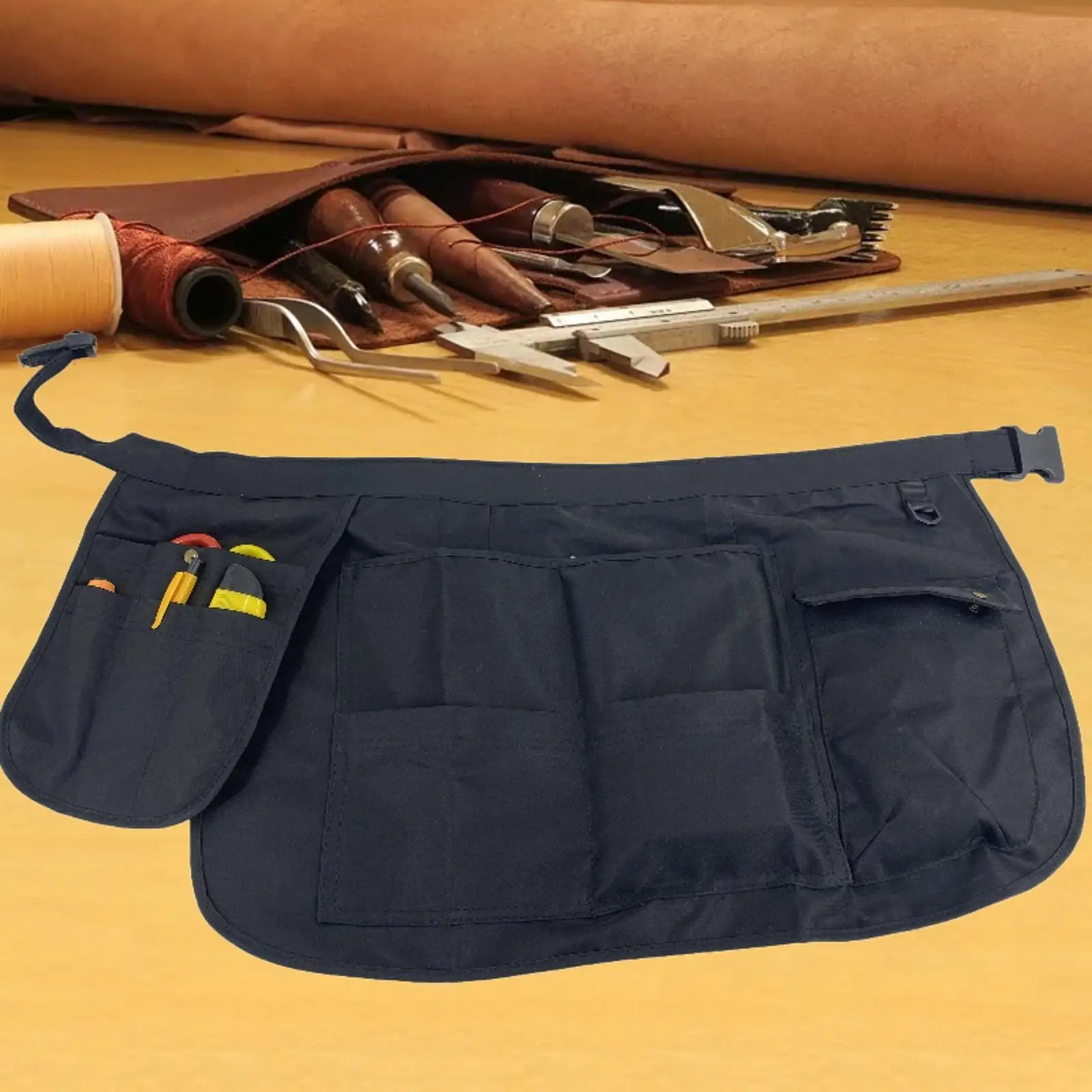 

Hairdresser Scissor Bag Waist Tool Apron,with Pockets,Professional Work Apron,Scissor Storage Waist Bag for Men Hairstylist