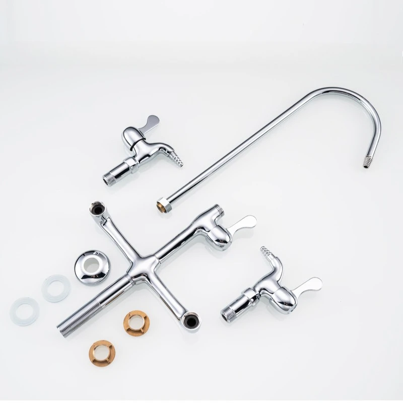 

3-Way Lab Faucet Triple Nozzle for Students Chemistry Lab Bench Single Cold Faucet