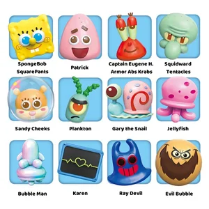 Chaosheng-Anime Spongebob Squarepant Blind Box Doll Decoration Series, Patrick Octopus, Cute Kids Decorative Toys 5 Main Sales Caixa Bob - №4