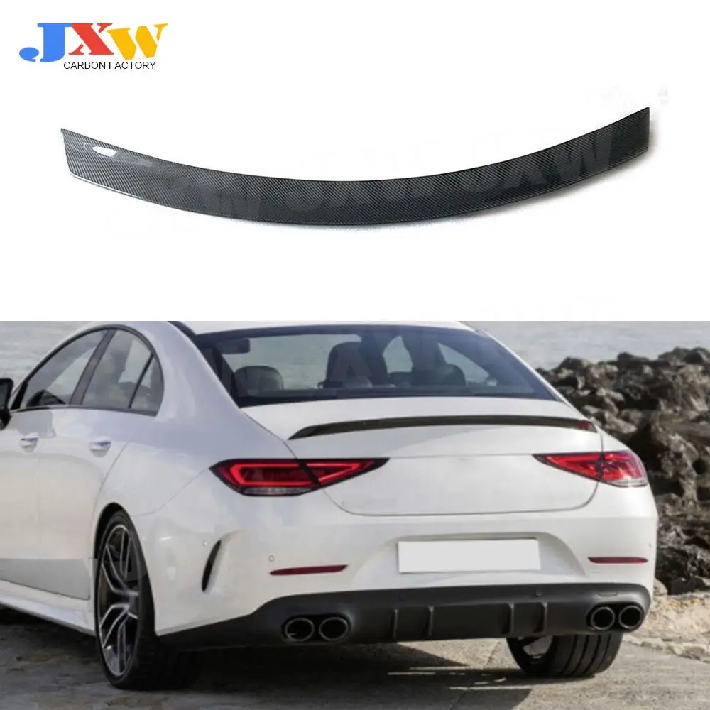 Carbon Fiber Car Rear Trunk Spoiler Lip Wing for Mercedes Benz CLS Class C257 CLS260 300 350 450 CLS53 AMG 2019+ Boot Lid