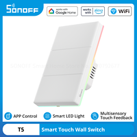 SONOFF T5 US WiFi Smart Touch Wall Switch Remote Control Voice Control Smart Scene eWeLink APP Smart Home via Alexa Google Alice