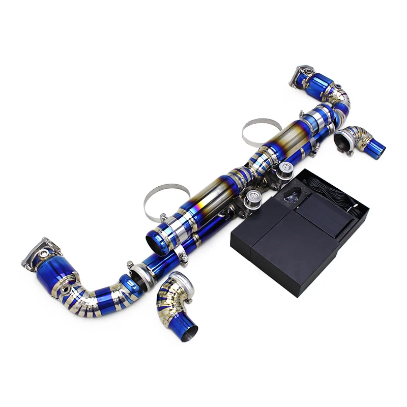 

Exhaust Pipe System For Porsche 911 997/997.2 Turbo S 3.8T 2010-2012 Titanium Catabck Exhaust Pipes Muffler Vacuum Valve Control
