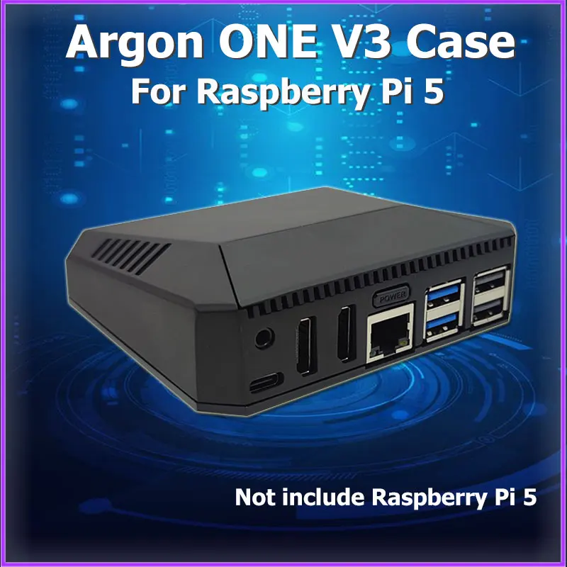 

Аргон ONE V3 чехол для Raspberry Pi 5, корпус из алюминия, встроенный охлаждающий вентилятор, ИК-приемник с кнопкой питания, приемник для RPI 5 Pi5