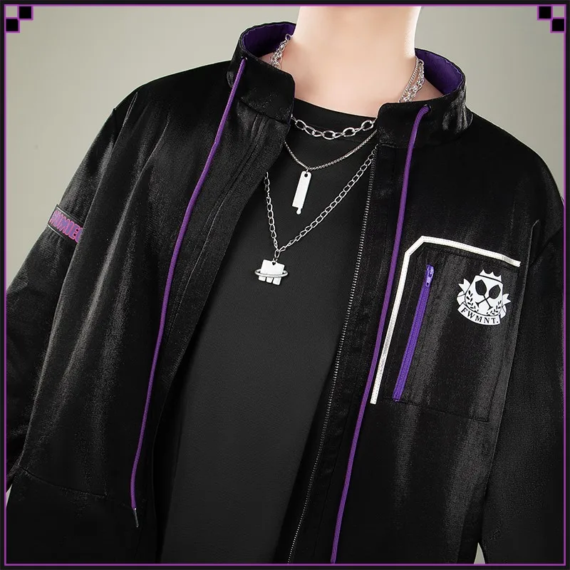 الظاهري Nijisanji Minase Soku تأثيري حلي شعر مستعار أنيمي نمط لعب الأدوار الملابس هالوين زي عيد الميلاد Disfraz Mujer