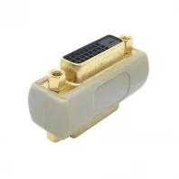 DVI 24 + 1 หญิงถึง DVI 24 + 1 หญิงวิดีโอตรง DVI Extender Coupler อะแดปเตอร์สีเบจ