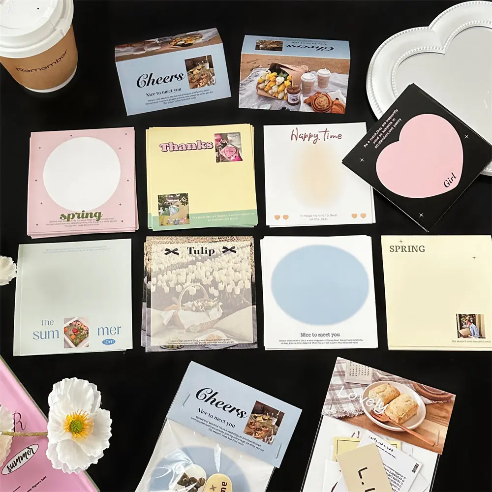 مجموعة مواد تغليف بطاقات ظهر الرأس العصرية ، بطاقة أسفل المجوهرات ، بطاقة تحية بريدية ، 20 مجموعة #6