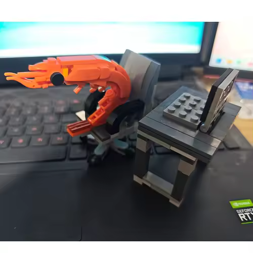 MOC Building block shrimp model figurines, puzzle assembly, boys and girls randomly mixing, Internet celebrity creative parodies - Image 4