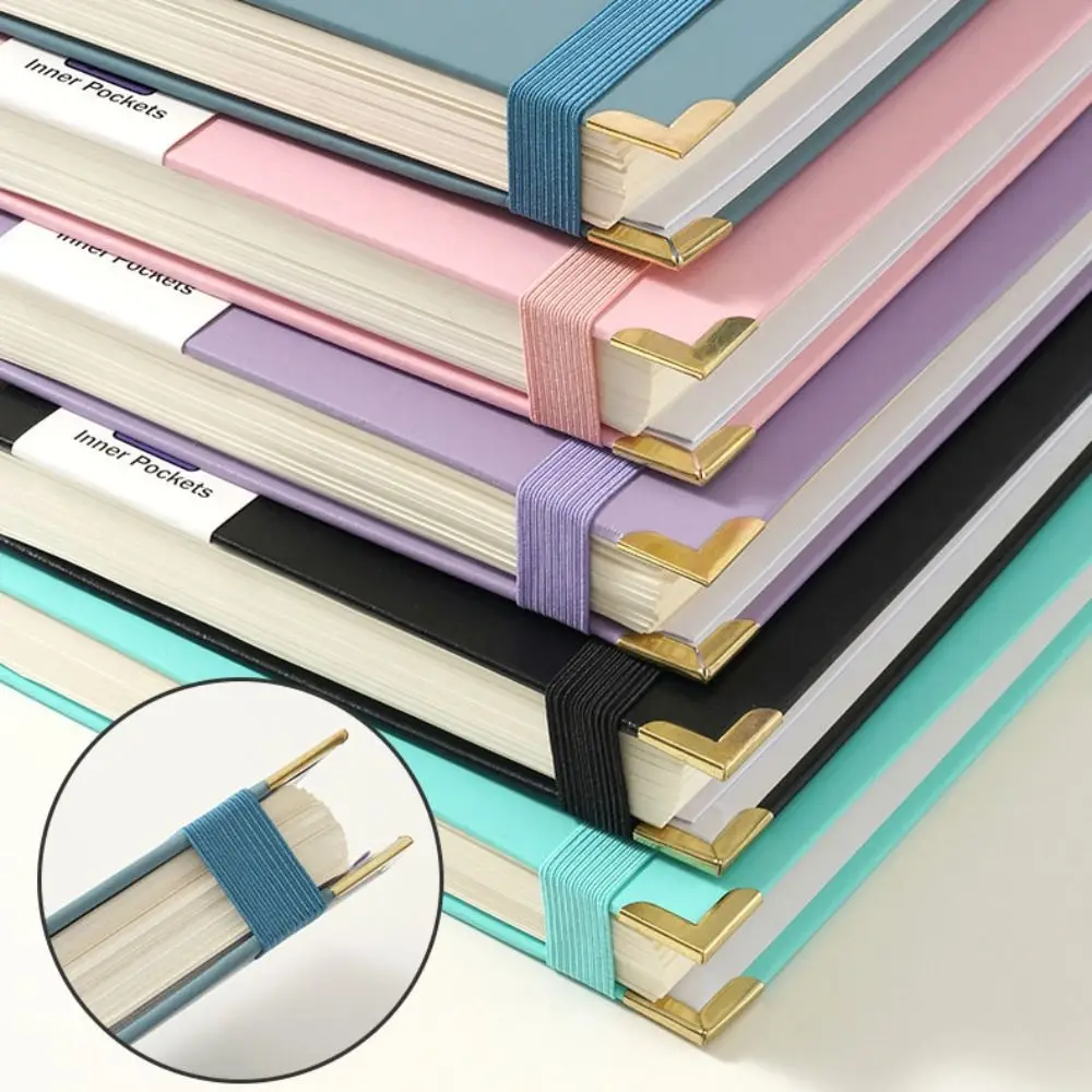 A4/B5 Coil Notebook 320 Pages with Strap Schedules Notebooks Portable Horizontal Line Diary Notepad School Supplies