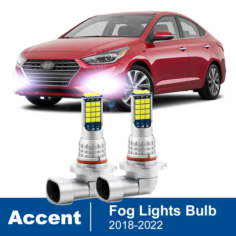 

2pcs Led Car Fog Lamp For Hyundai Accent 2018 2019 2020 2021 2022 Front Fog Light Bulb Car Accessories Canbus