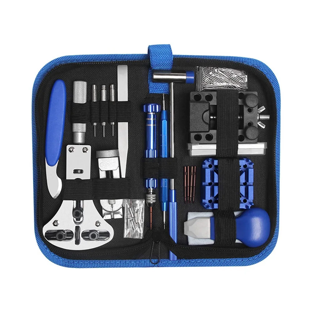 185 Pieces Carrying Case Watch Repair Kit Instruction Manual Multi-Function Watch Link Removal Tool Spring Bar Tool Kit