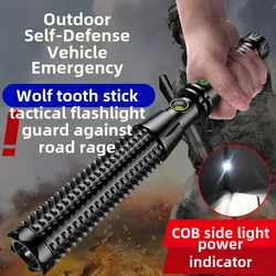 Strong light mace stick ball stick fire safety emergency multi-functional waterproof rechargeable bright flashlight wholesale