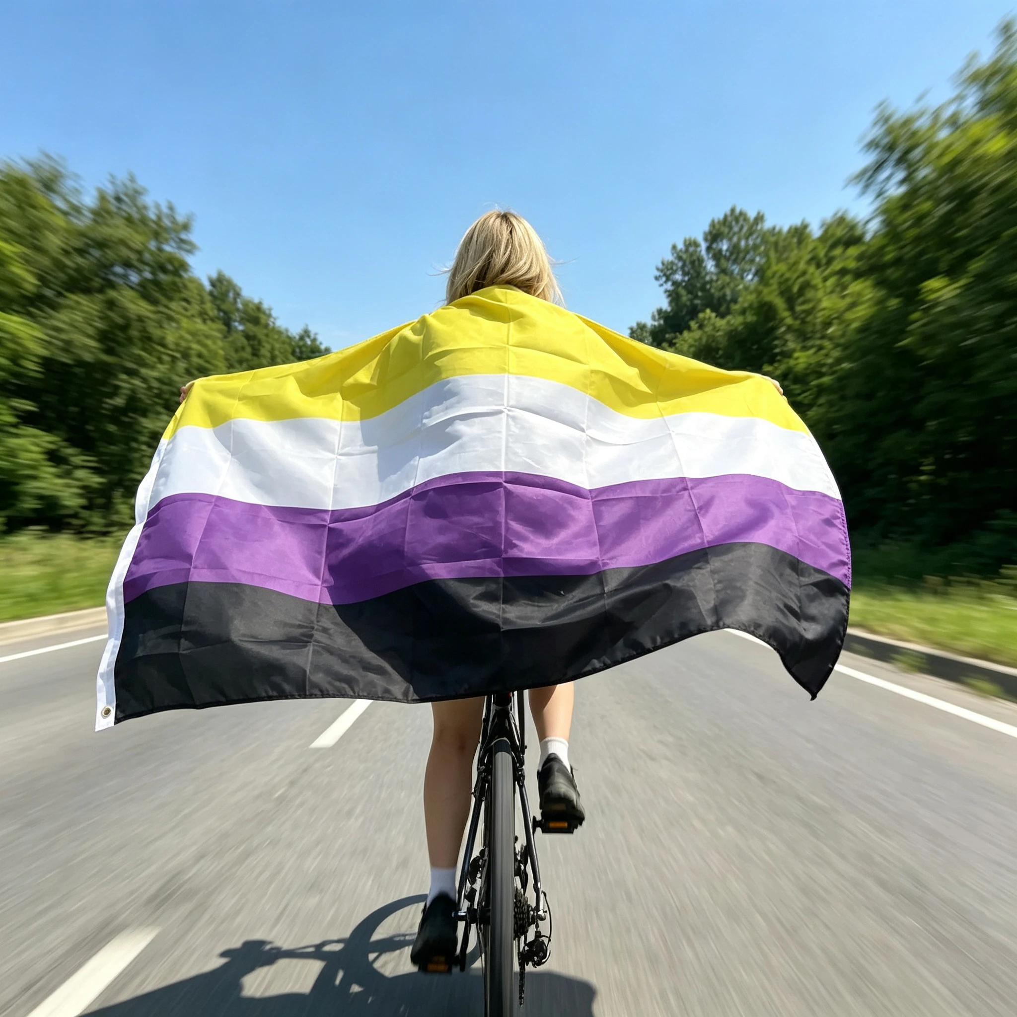 60x90cm 90x150cm 120x180cm LGBTQ Non-Binary Nonbinary Pride Flag Tapestry Polyester Banner LGBTQ Gender Inclusive
