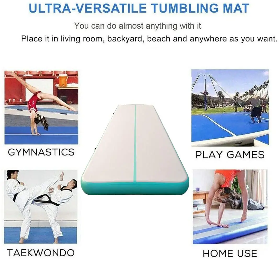 Air Track 6x1x0,2m aufblasbare Gym Air Tumble Track Tumbling Mat Home Airtrack für Gymnastik mit einer Pumpe