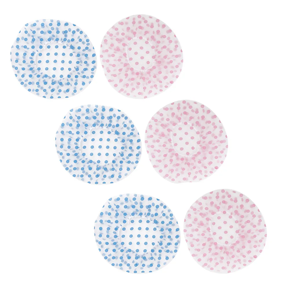 

10 Pcs Waterproof Shower Cap Kids Bathing Hat Washable Hair Peva Caps Girl Child Bathroom Elastic Band Foldable Travel PEVA