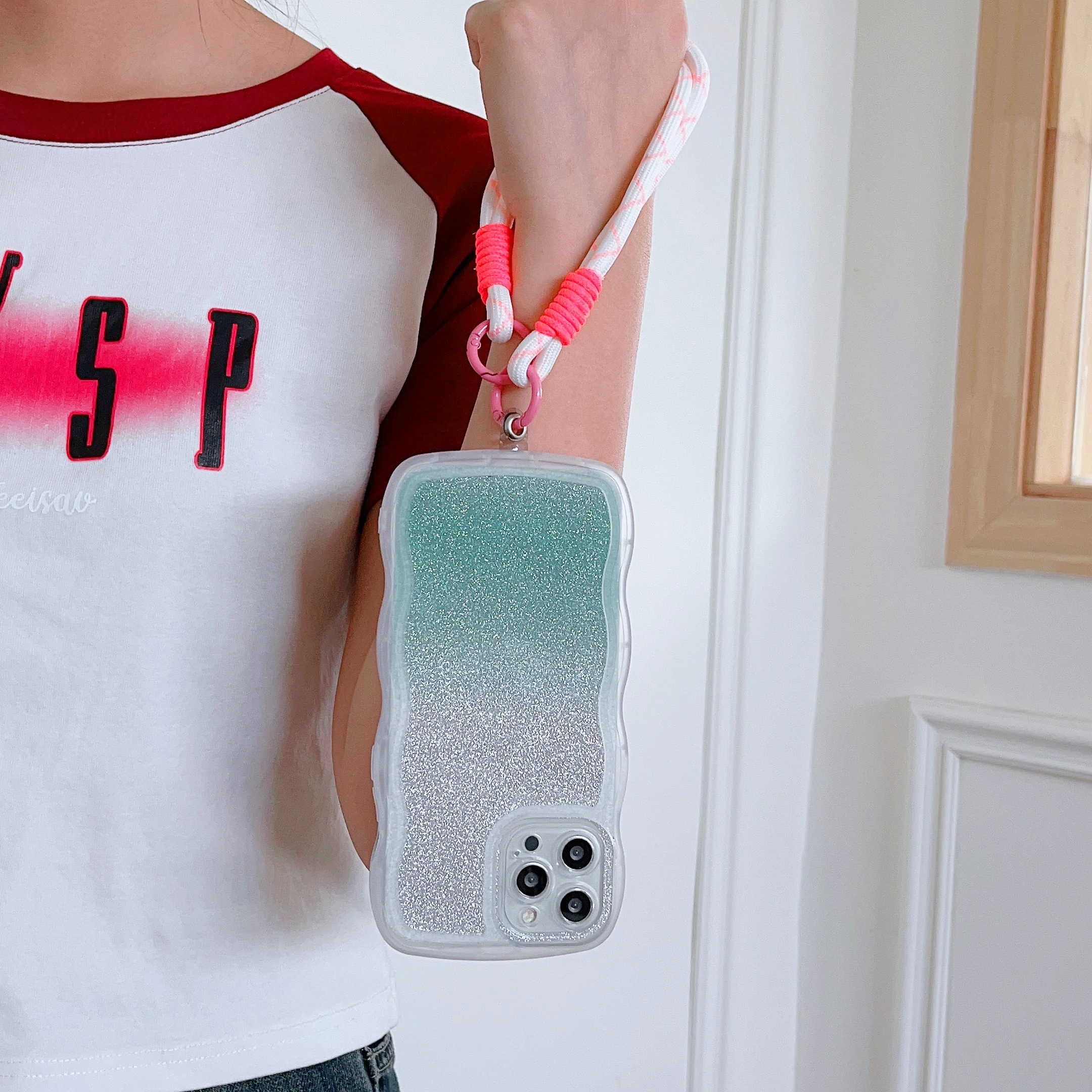 Neues modisches Handy-Lanyard, Handschlaufe, Anti-Drop-Schnur, iPhone 15, Handy-Dekoration, Anhänger, Mehrzweck-Lanyard