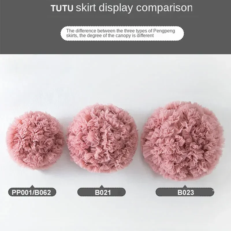 New Girls Tutu Skirt Children Fluffy Tulle Pettiskirt for Baby Girl Dance Party Tulle Princess Ballet Children Clothes B023