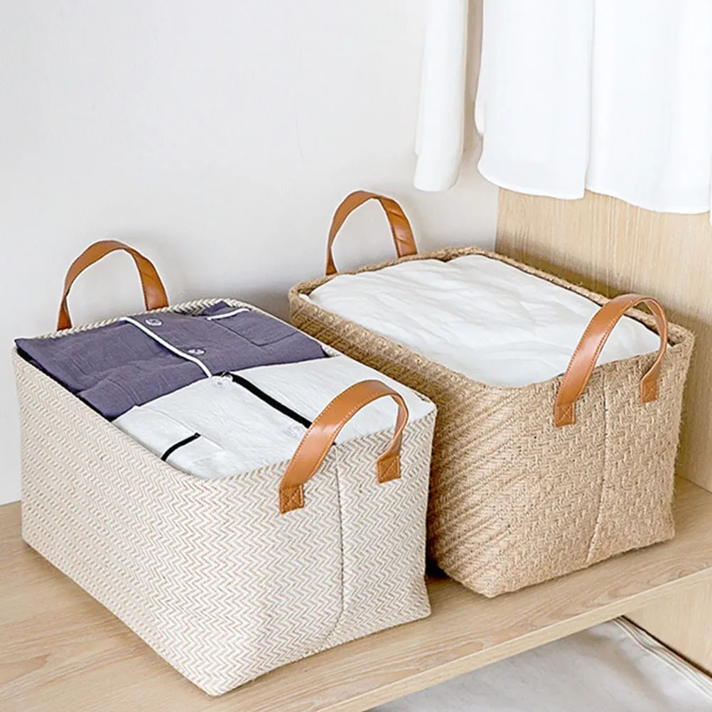 

Jute Cloth Storage Basket Large Capacity Portable H Dirty Clothes Hamper Home Hotel Storage Basket With H Shop ganizer