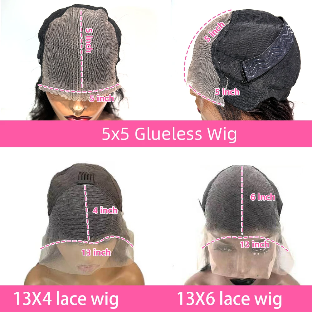 Kinky Straight 13x4 Lace Front Human Hair Wigs For Women Brazilian Bone Colored Straight 5x5 Transparent Lace Frontal CurlyWig - view 6