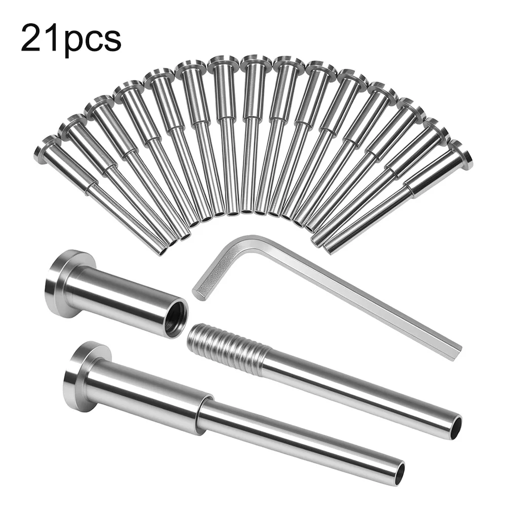 20 Pieces Cable Railing Kit T316 Stainless Steel Invisible Hardware for 2x2 Posts with Hexagonal Socket Wrench tools hardware