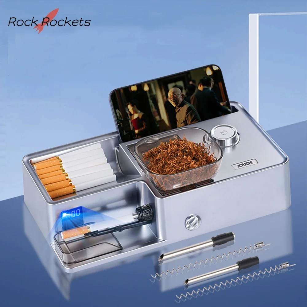 R&R 5.5/6.5/8mm Infrared Cigarette Rolling Machine Dual Tobacco Filling Inlet Automatic Cigarette Maker DIY Smoking Accessories