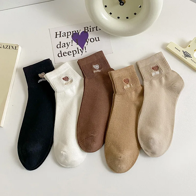 

Women's Spring Summer Cotton Socks Sweet Style Soild Stockings Moda Feminina Roupas Japanese Fashion Girls Gift Comfort Socks