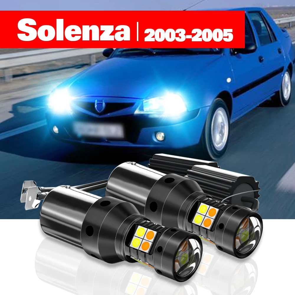 

For Dacia Solenza 2pcs LED Dual Mode Turn Signal+Daytime Running Light DRL 2003 2004 2005 Accessories