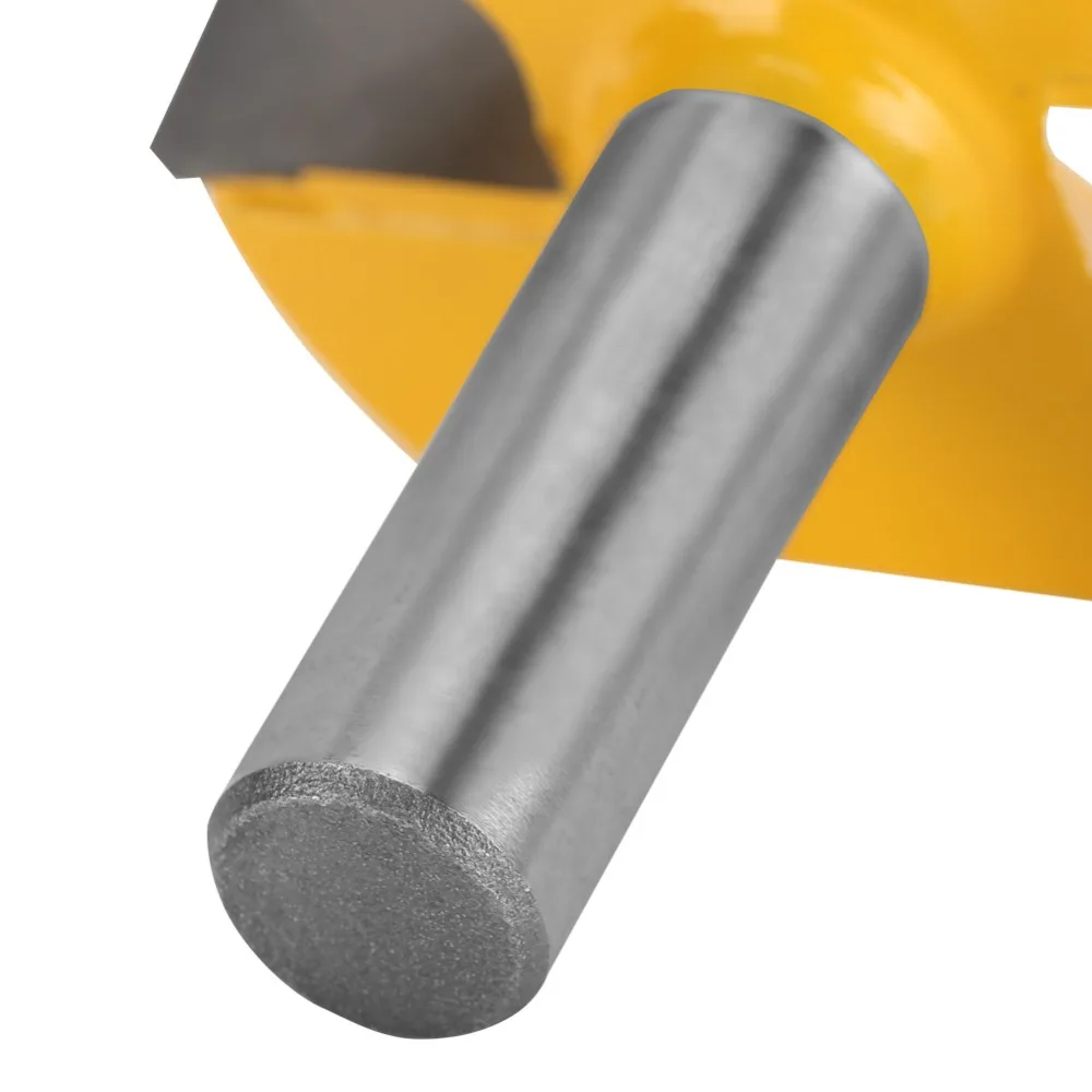 Carbide Tipped Bottom Cleaning Router Bit 1/2 Inch Shank Yellow Slotting Router Bit Large Diameter Large Diameter Router Bit