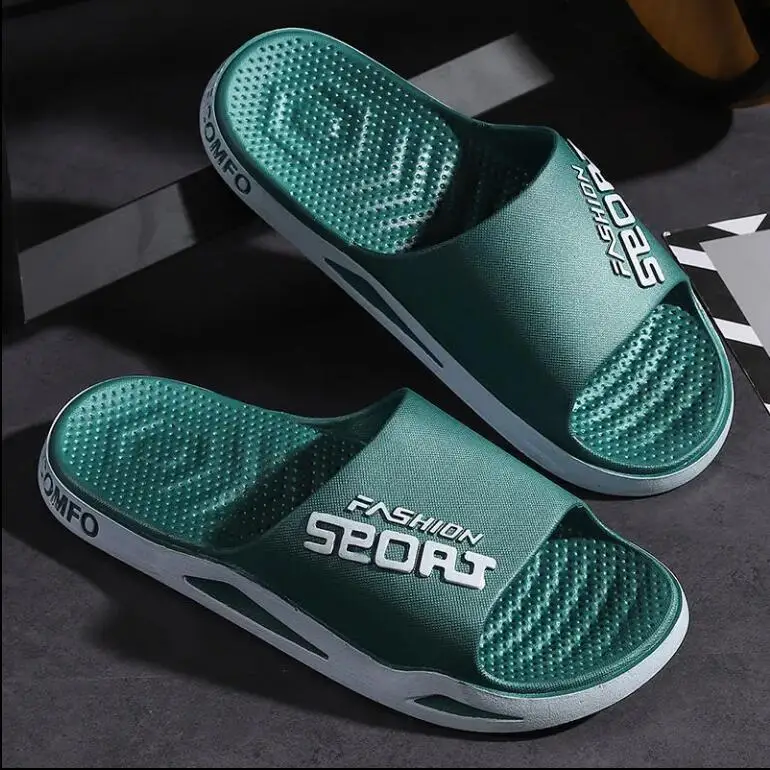 Men's Summer Slippers Outdoor Non-Slip Thicken EVA Beach Flip Flops for Men Home Bathroom Comfortable Sandals and Slippers