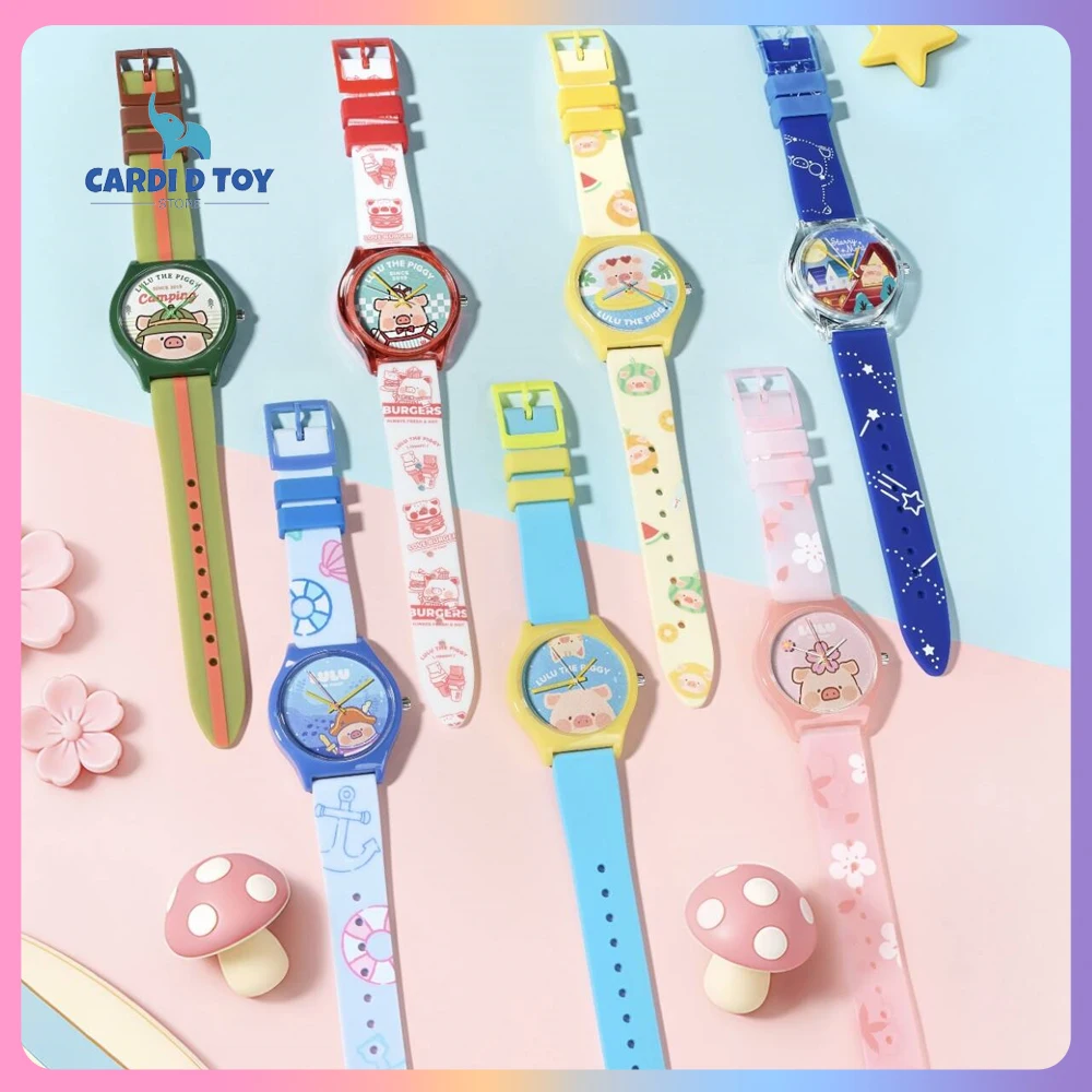 

New Oyzeroplus Lulu The Piggy Watch Blind Box Decoration Gift Toy Lulu Pig Genuine Time With Lu Series Time Watch Mystery Box