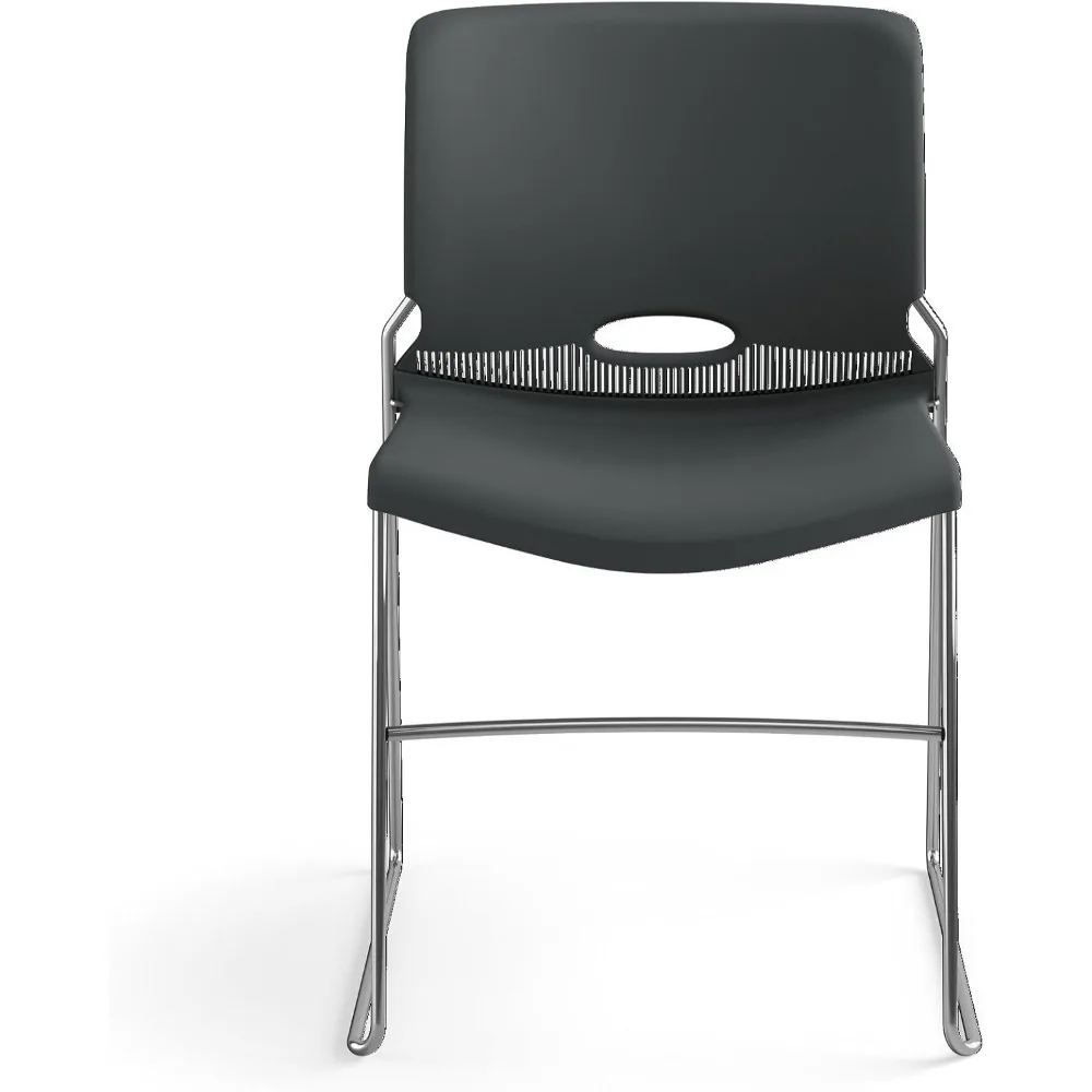 HON Olson Stacking Chair - Guest Chair for Office, Cafeteria, Break Rooms, Training or Multi-Purpose Rooms, Lava, 4 pack (H4041)