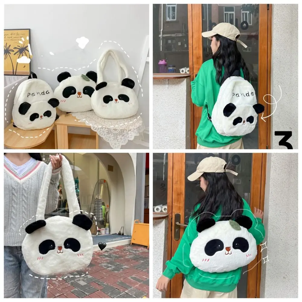 

Регулируемый плюшевый рюкзак с пандой, школьная сумка в корейском стиле с животными, большая вместительная сумка на плечо, сумка Messaage с героями мультфильмов, дорожная сумка