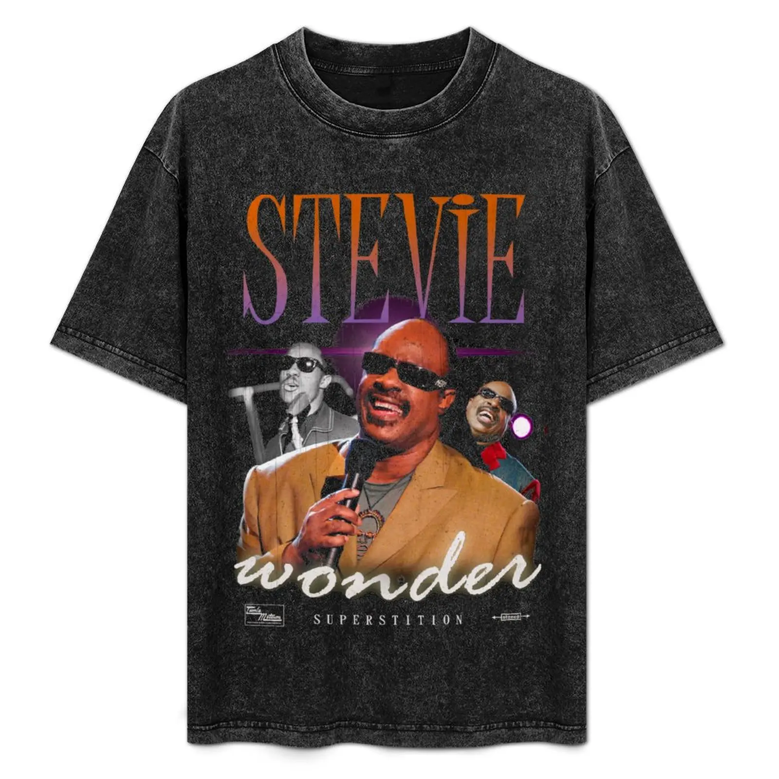 

stevie wonder T-Shirt Classic Graphic Short Sleeve Top