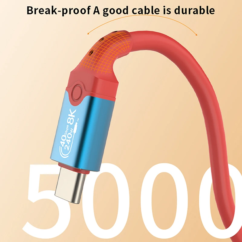 DOONJIEY PD240W USB C Cable USB4.0 Fast Charging 40Gbps Type C to Type C Cable Compatible Thunderbolt 3/4 for Macbook Pro Laptop
