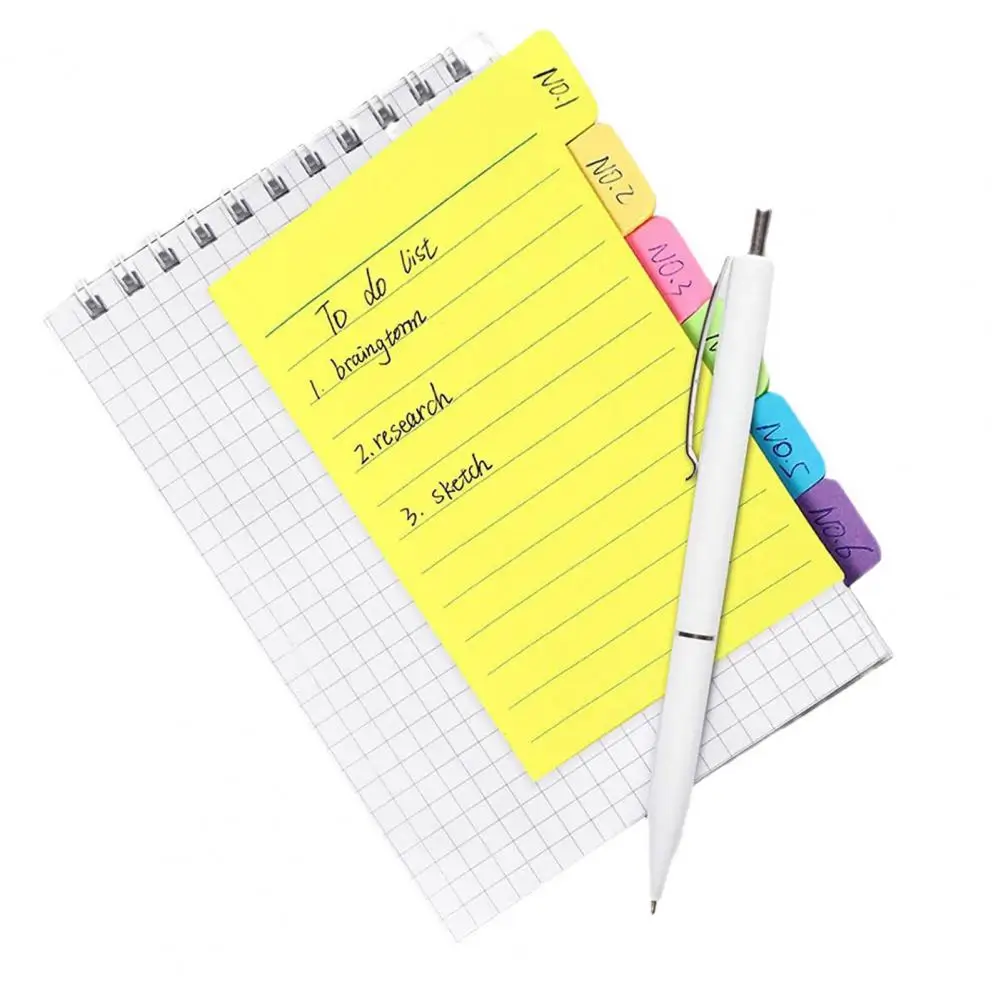 Ruled Notepad Sticky Notes Set Compact Index Tabbed Notepad Memo Pad for Home Office School