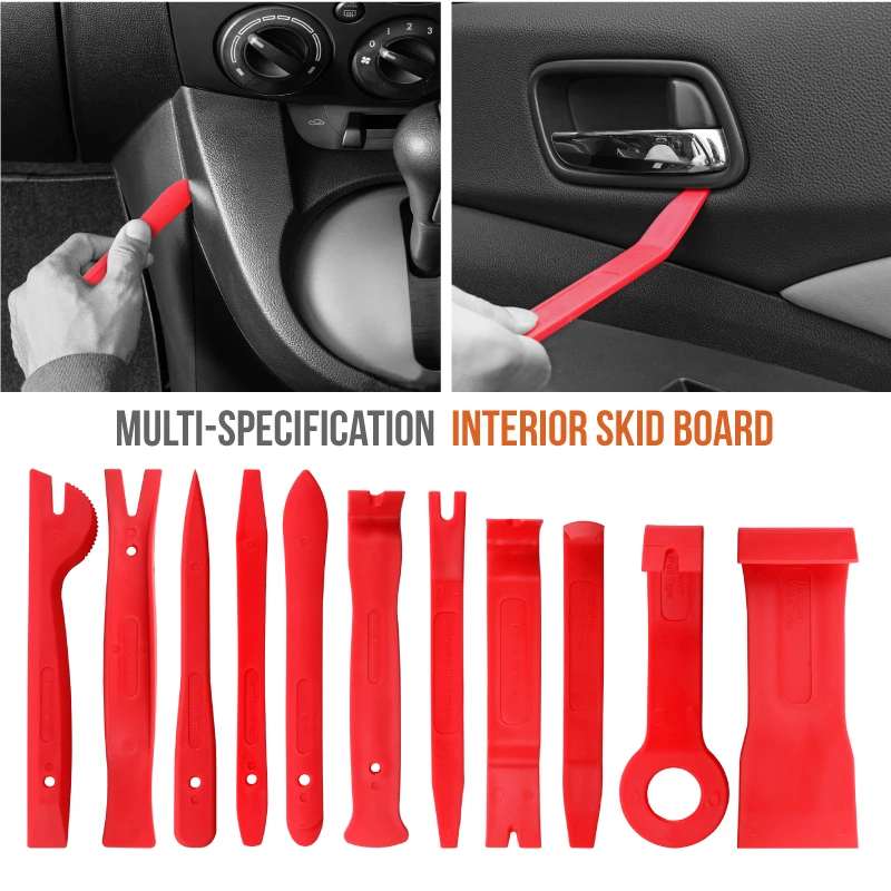 Hi-Spec Multipiece alat pelepas Interior mobil, Kit alat bongkar pasang, Set mata obeng tangan