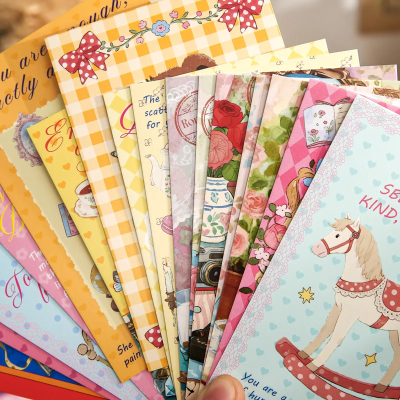 30 ورقة نمط اللوحة الزيتية بطاقات شكر قابلة للطي رسالة نعمة هدية بطاقات بريدية فنية للهدايا مناسبات مختلفة #3